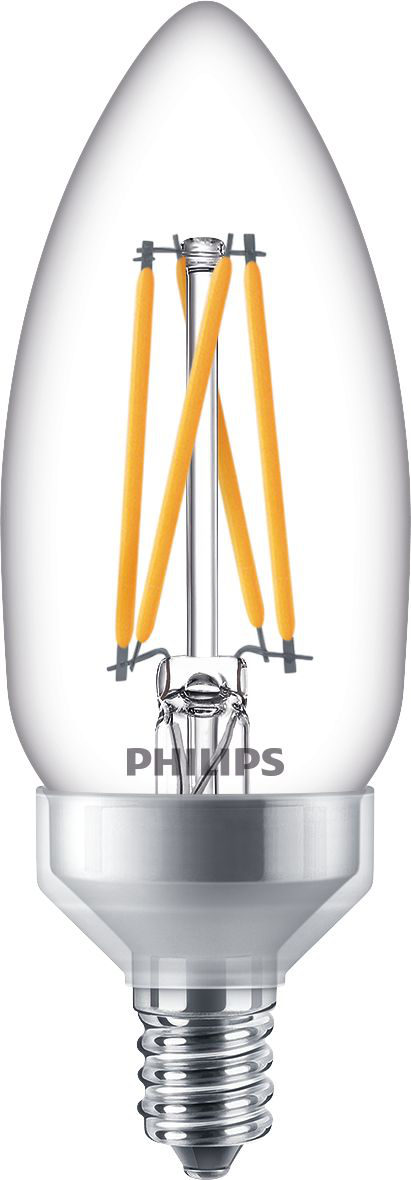 Mayer-Lamp, Application: Education-Healthcare-Hospitality-Industry-Office, Voltage Rating: 120V, Wattage: 3.3W, Shape: E12, Base:  Candelabra Screw, Color Temperature4100K, ColorWarm Glow, Color Rendering Index (CRI)90, Average Life15000HR, FinishClear, Lumens3-1