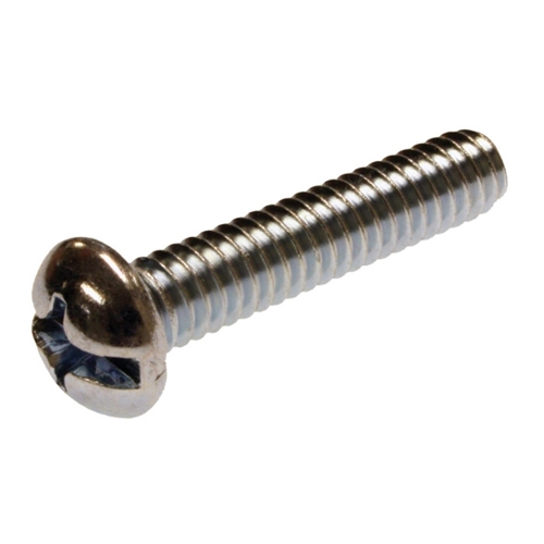 Mayer-1/4-20 x 3/8 Round Head Combo Drive Machine Screw Steel Zinc-1