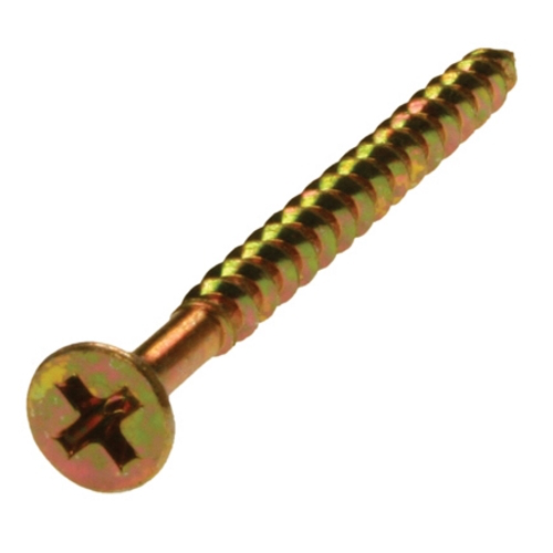Mayer-#6 x 1-1/4 Flat Head Phillip Deck Screw Yellow Zinc u/m 100-1