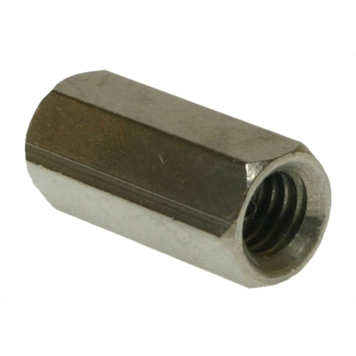 Hex Rod Coupling, 3/8-16 in. size, 1 in. length, Steel, Zinc Chromate finish, 25 per pack