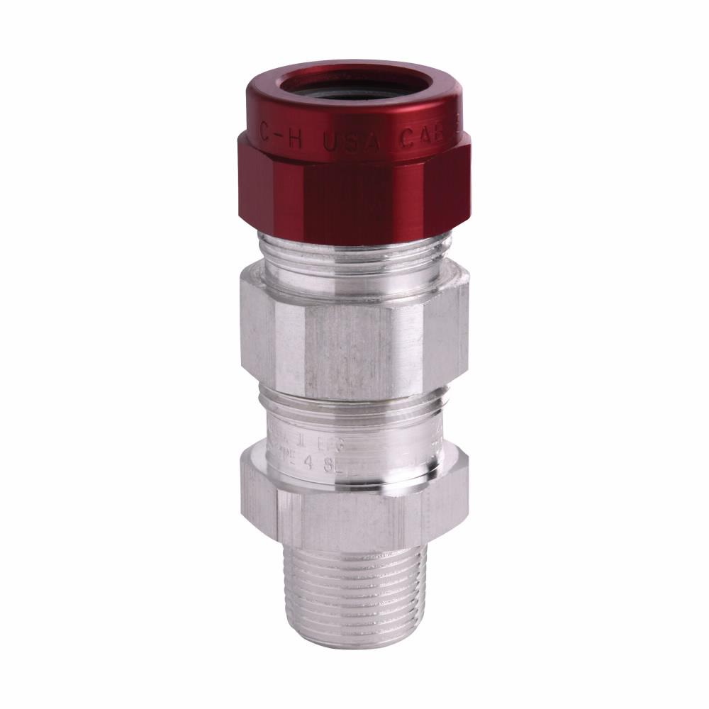 Mayer-Eaton Crouse-Hinds series TMCX cable gland,Metal-cladcorrugated,TECK armoured and tray cable,Armoured barrier and non-armoured barrier, Aluminum, Outer Sheath:0.65-1.00", 3/4" NPT,Armor Range:0.60-0.85"-1