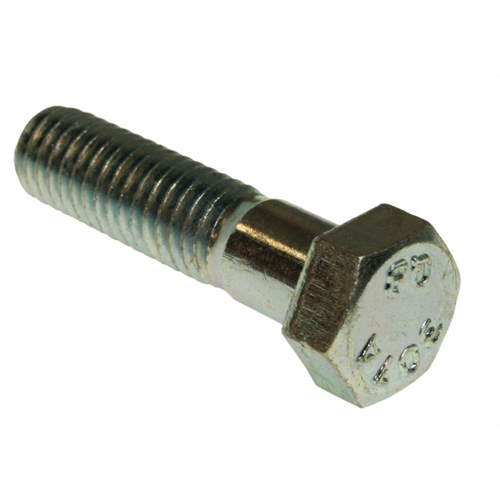 Bolt, 3/8-16 in. size, 1 in. length, Hex head, Zinc, 100 per pack