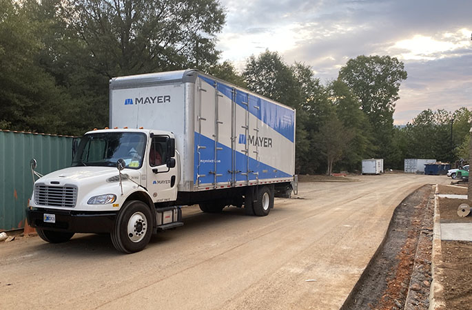 Mayer Construction site delivery