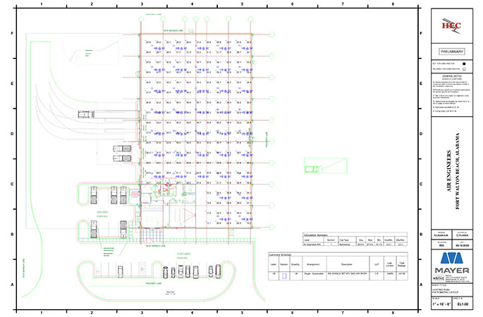 Mayer Air Engineers Lighting Plan
